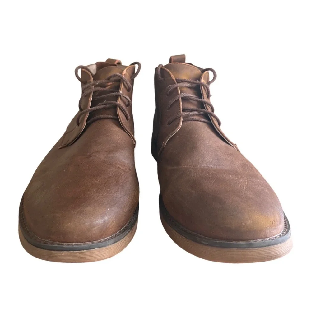Bruno Marc Chukka Boot Mens 13 Brown CHUKKA-1 Synthetic Leather Lace Up Ankle